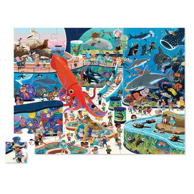 48 Piece Puzzle - Day at the Aquarium-Puzzles-Second Snuggle Preloved