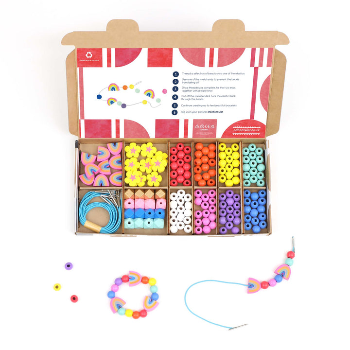 Rainbow & Flower Bracelet Making Kit-Crafting-Second Snuggle Preloved