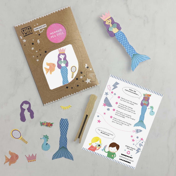 Make Your Own Mermaid Peg Doll-Crafting-Second Snuggle Preloved