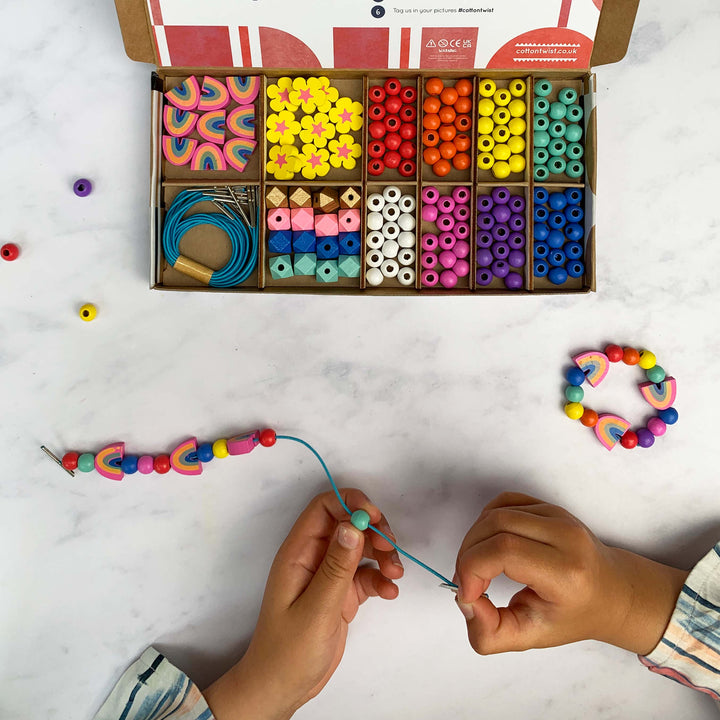 Rainbow & Flower Bracelet Making Kit-Crafting-Second Snuggle Preloved