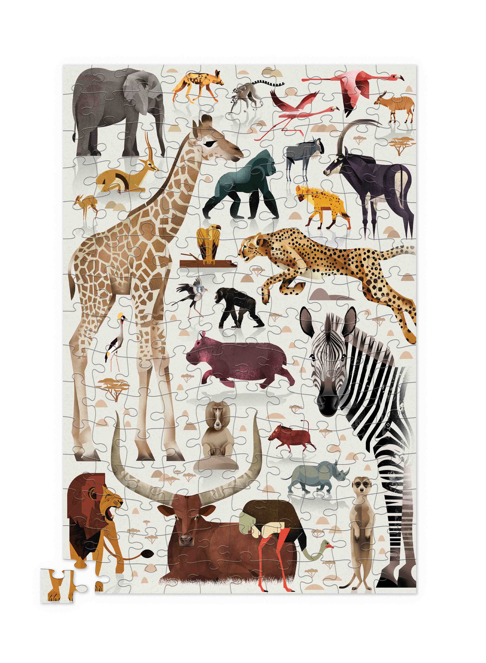 150 Piece Tin Puzzle African Animals-Puzzles-Second Snuggle Preloved