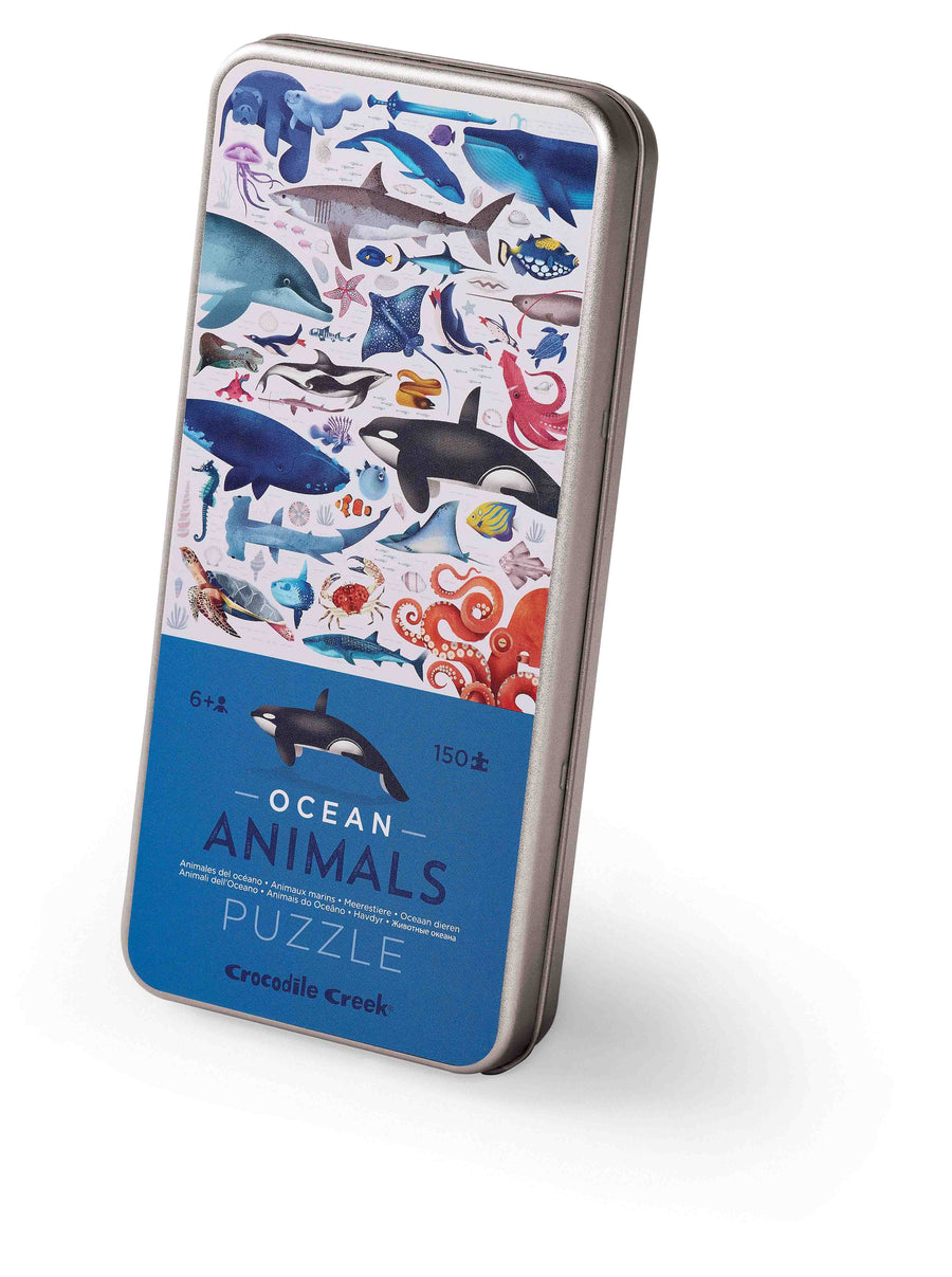 150 Piece Tin Puzzle Ocean Animals-Puzzles-Second Snuggle Preloved