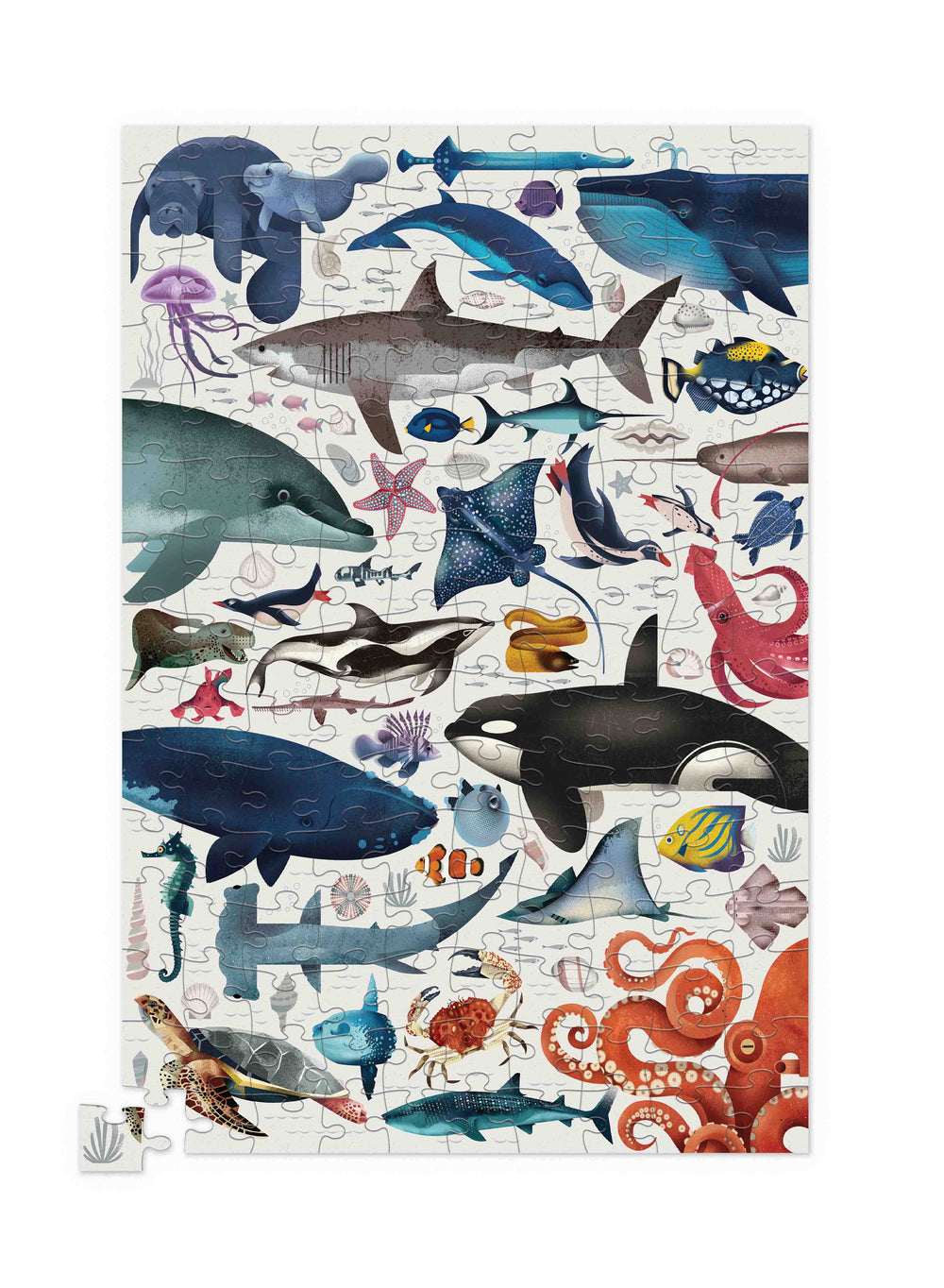 150 Piece Tin Puzzle Ocean Animals-Puzzles-Second Snuggle Preloved