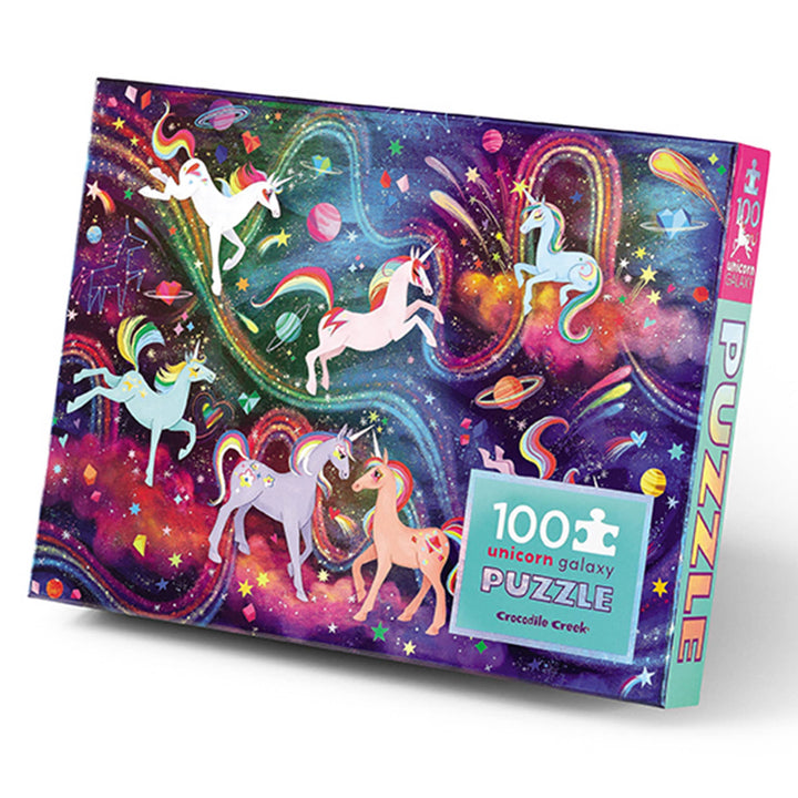 100 Piece Holographic Puzzle - Unicorn Galaxy-Puzzles-Second Snuggle Preloved