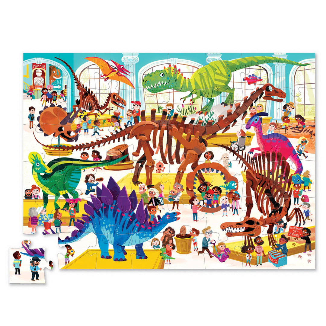 48 Piece Puzzle - Day at the Dinosaur Museum-Puzzles-Second Snuggle Preloved