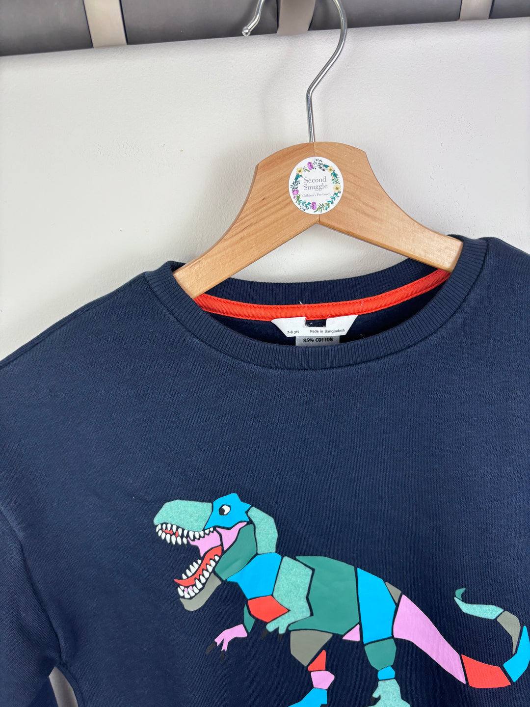 M&S Dinosaur Jumper 7-8 Years-Jumpers-Second Snuggle Preloved