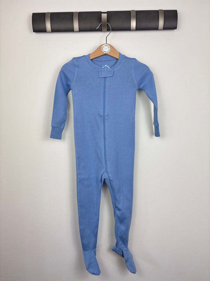 Primary Zippy Sleep Suit - Blue-Sleepsuits-Second Snuggle Preloved