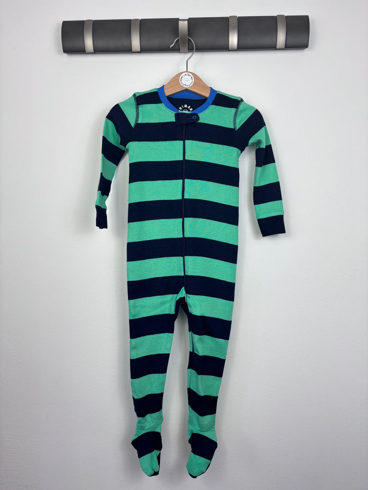 Primary Zippy Sleep Suit - Green-Sleepsuits-Second Snuggle Preloved