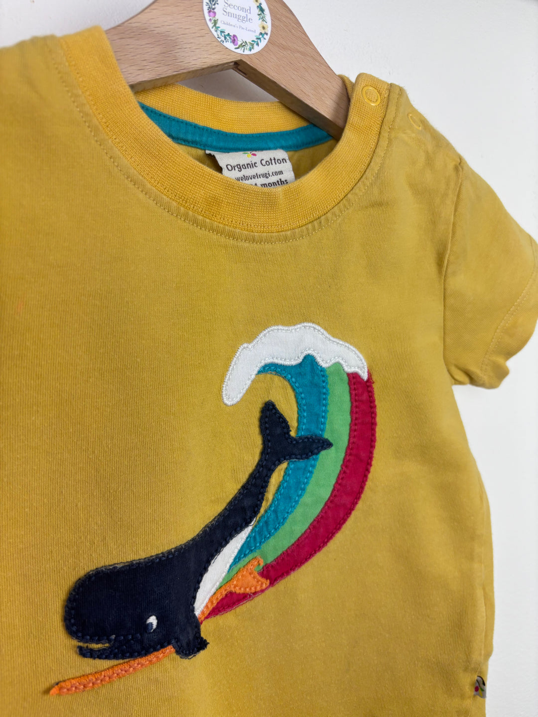 Frugi Whale T-Shirt 18-24 Months - PLAY-Tops-Second Snuggle Preloved