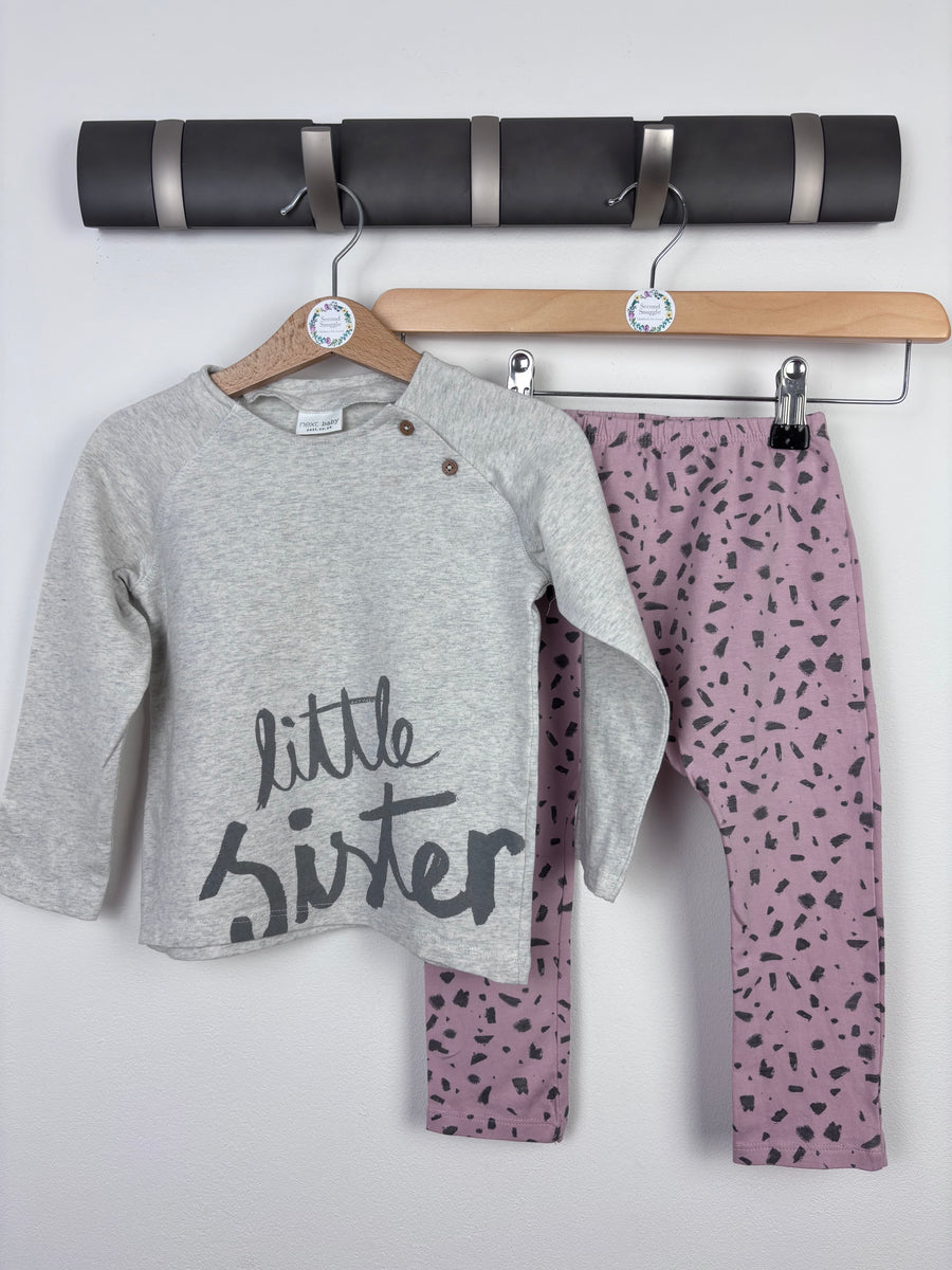 Next Little Sister Top & Leggings Set 18-24 Months-Sets-Second Snuggle Preloved