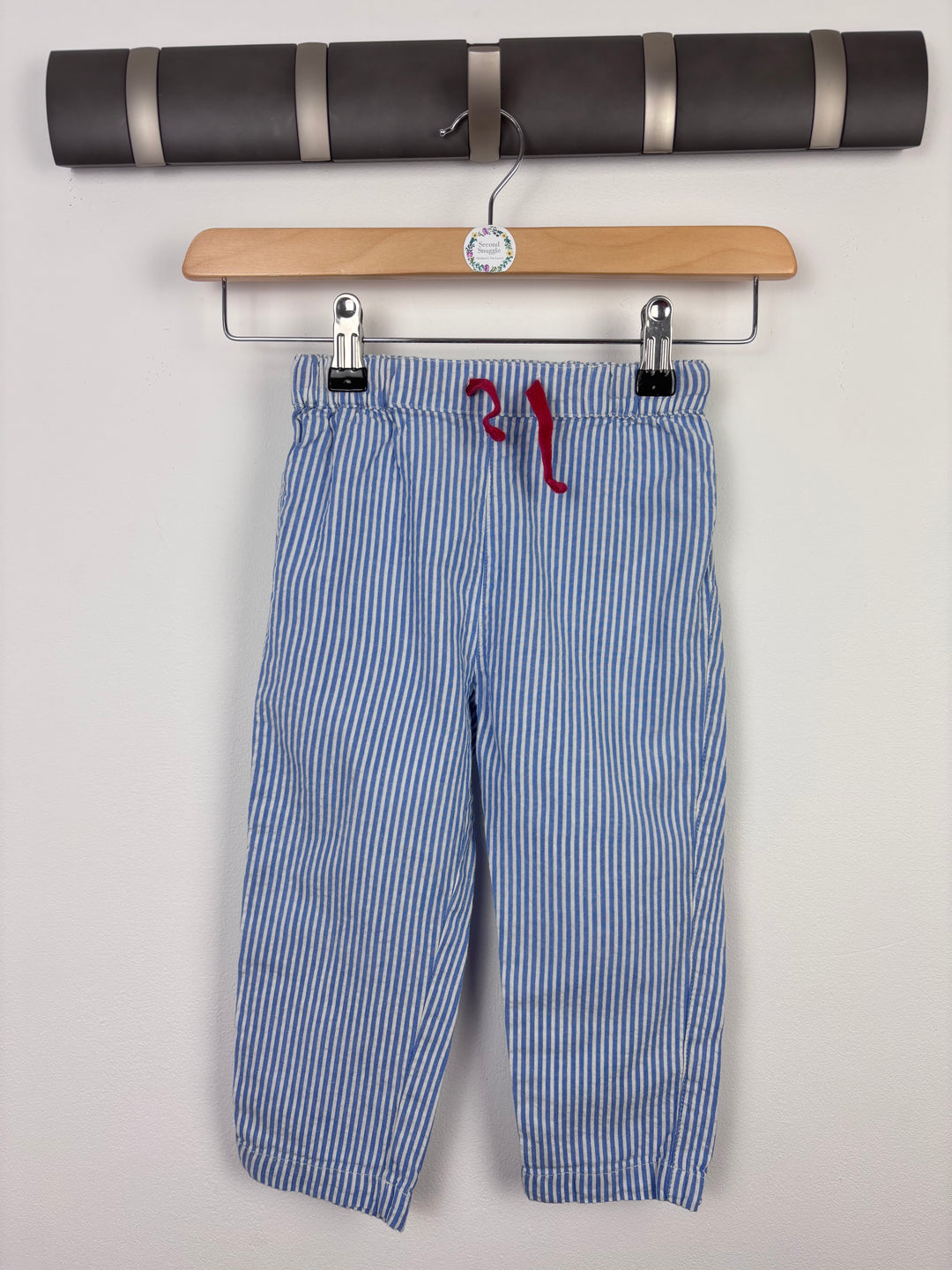 Frugi Blue Stripe Trousers 18-24 Months-Trousers-Second Snuggle Preloved