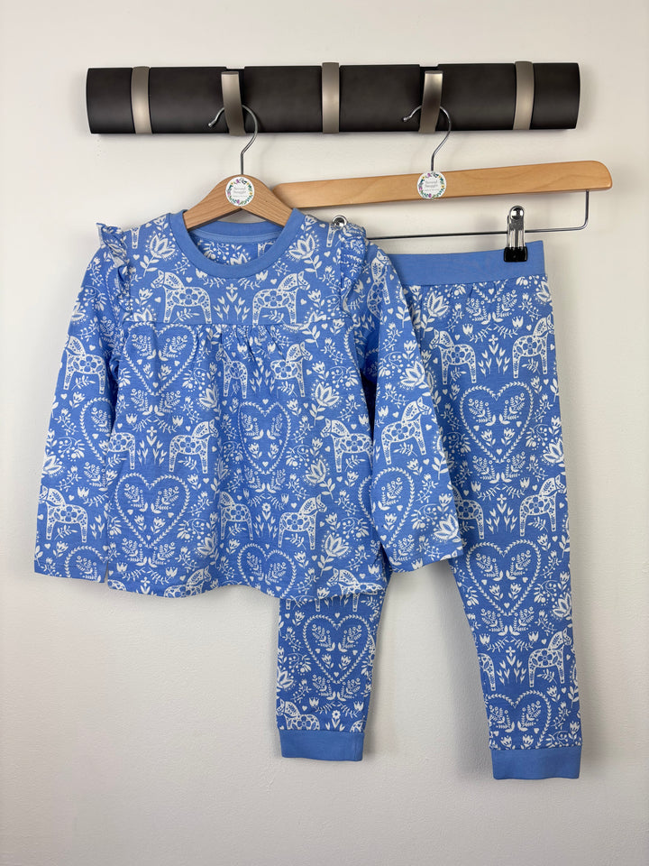 M&S Blue Floral Night Clothes-Night Wear-Second Snuggle Preloved