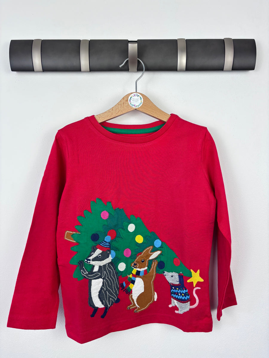 Mini Boden Christmas Red Top-Tops-Second Snuggle Preloved