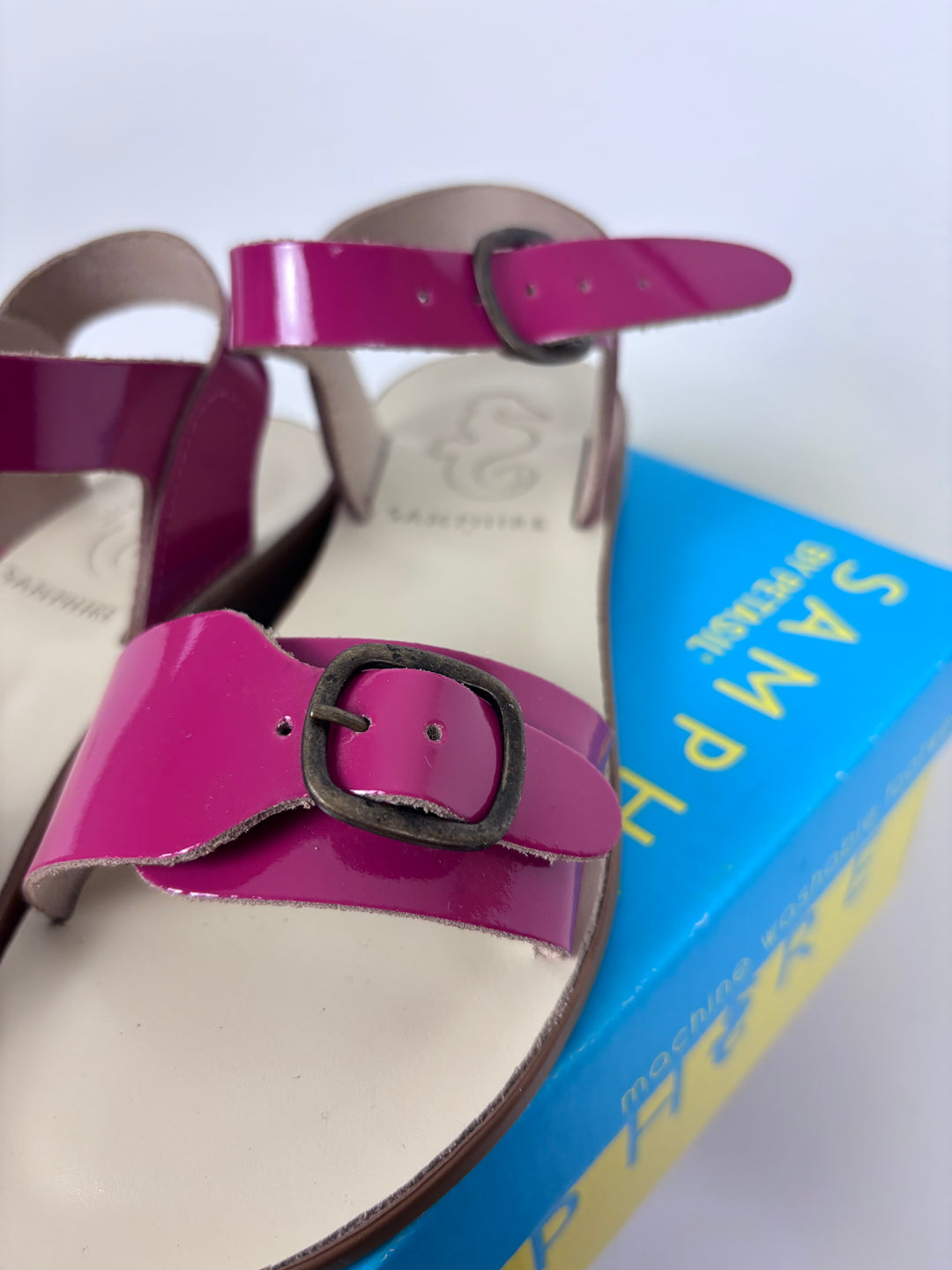 Samphere by Petasil Pink Patent Sandals EU 33 UK 1-Sandals-Second Snuggle Preloved