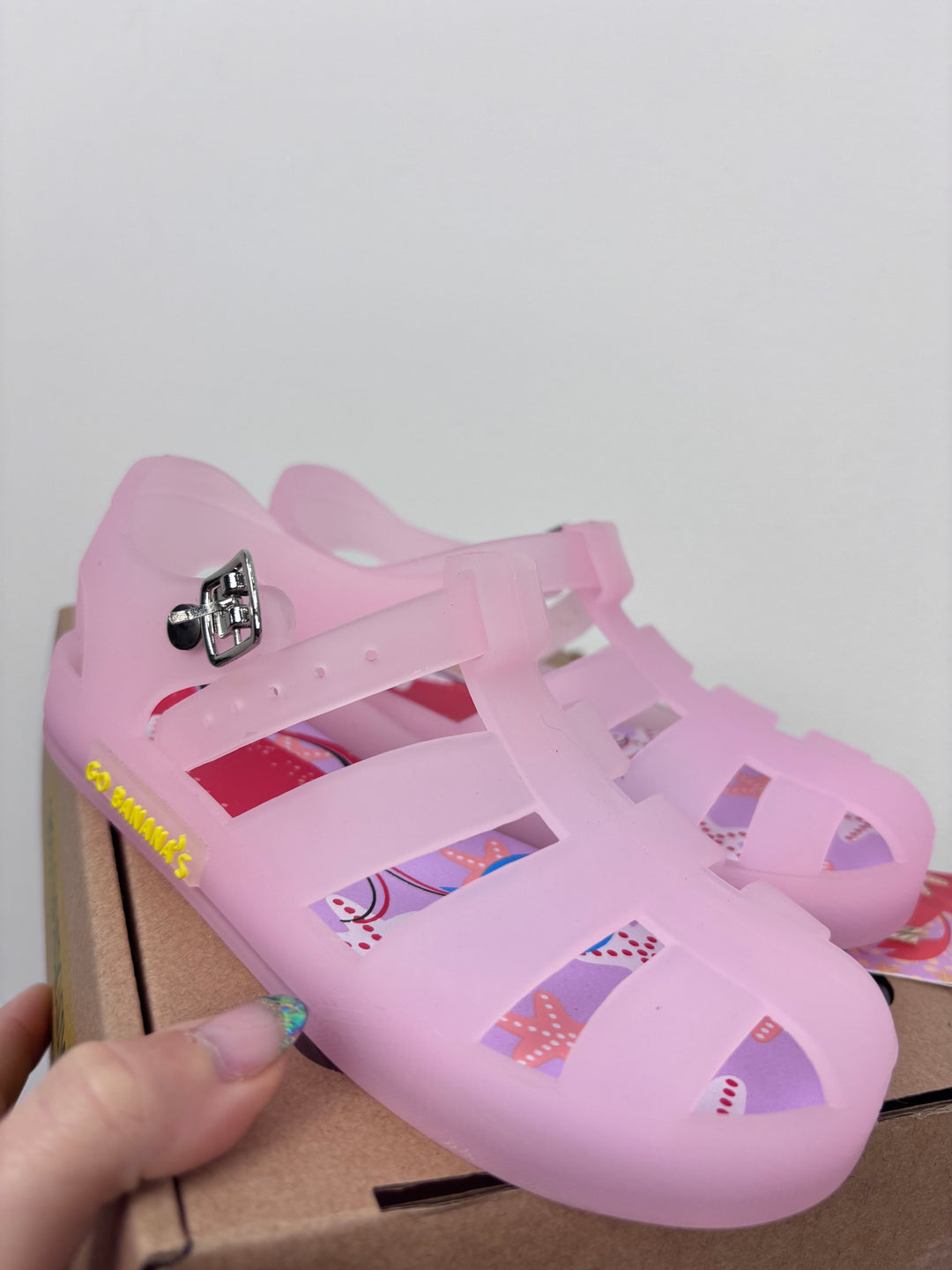 Go Bananas Pink Jelly Shoe EU 29 UK 11-Sandals-Second Snuggle Preloved