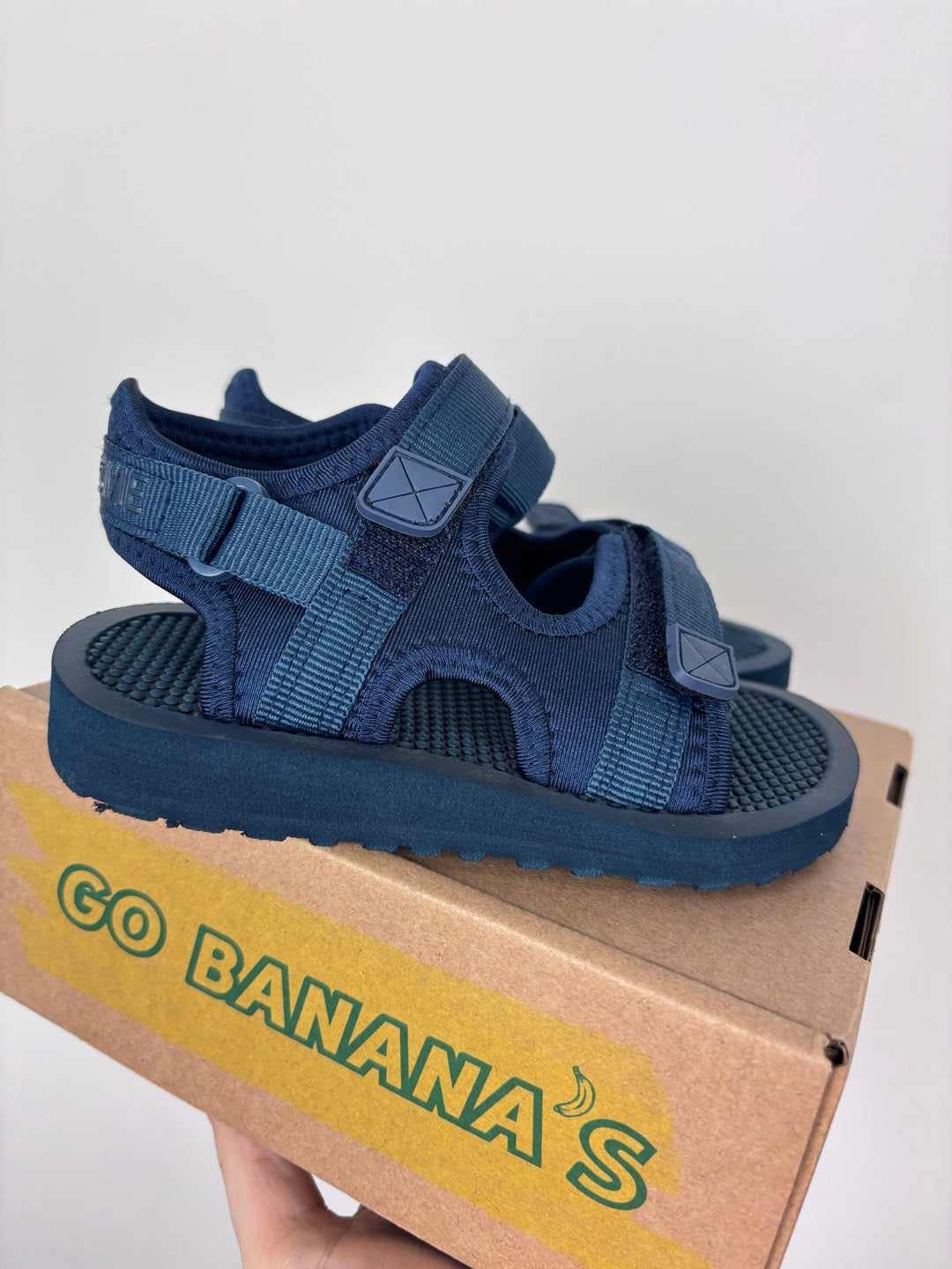 Go Bananas Blue Beige Sandal EU 26 UK 8.5-Sandals-Second Snuggle Preloved