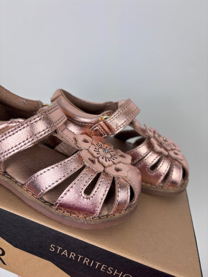 Start Rite Floral Rose Gold Sandals-Sandals-Second Snuggle Preloved