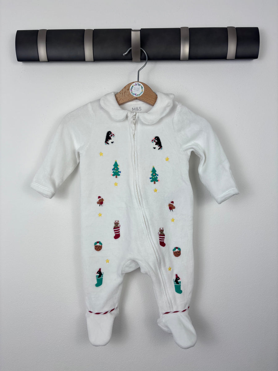 M&S 0-3 Months-Sleepsuits-Second Snuggle Preloved