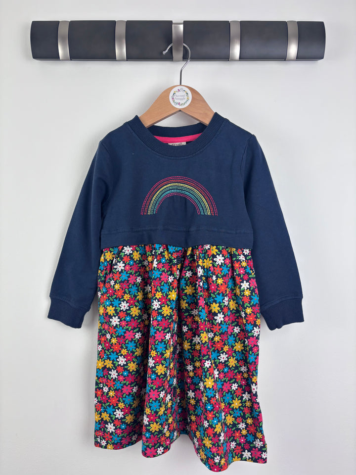 Frugi Rainbow & Floral Dress-Dresses-Second Snuggle Preloved