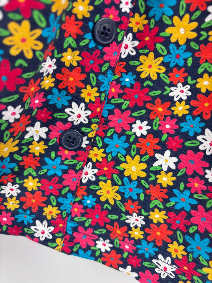 Frugi Rainbow & Floral Dress-Dresses-Second Snuggle Preloved