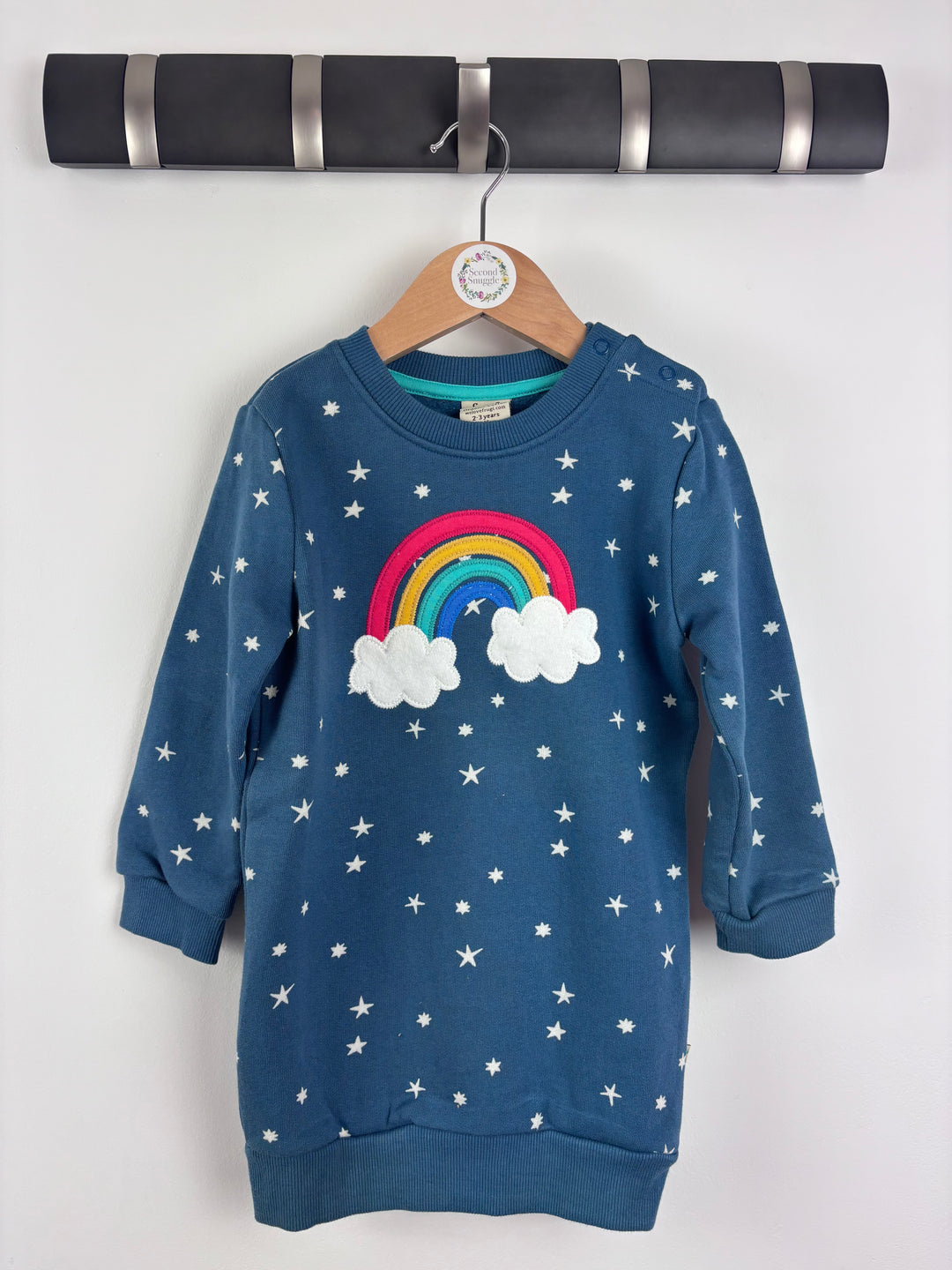 Frugi Rainbow Jumper Dress-Dresses-Second Snuggle Preloved