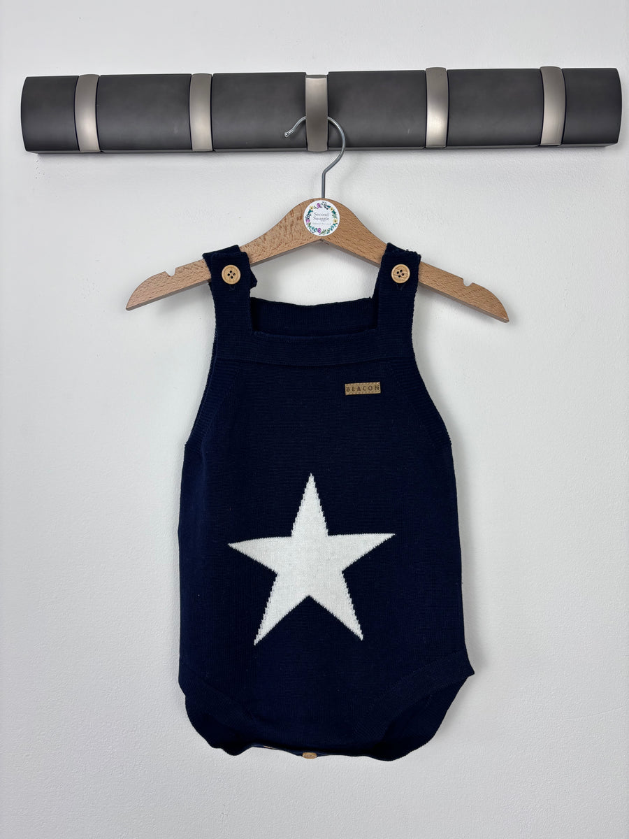 Beacon London Navy Star Romper-Rompers-Second Snuggle Preloved