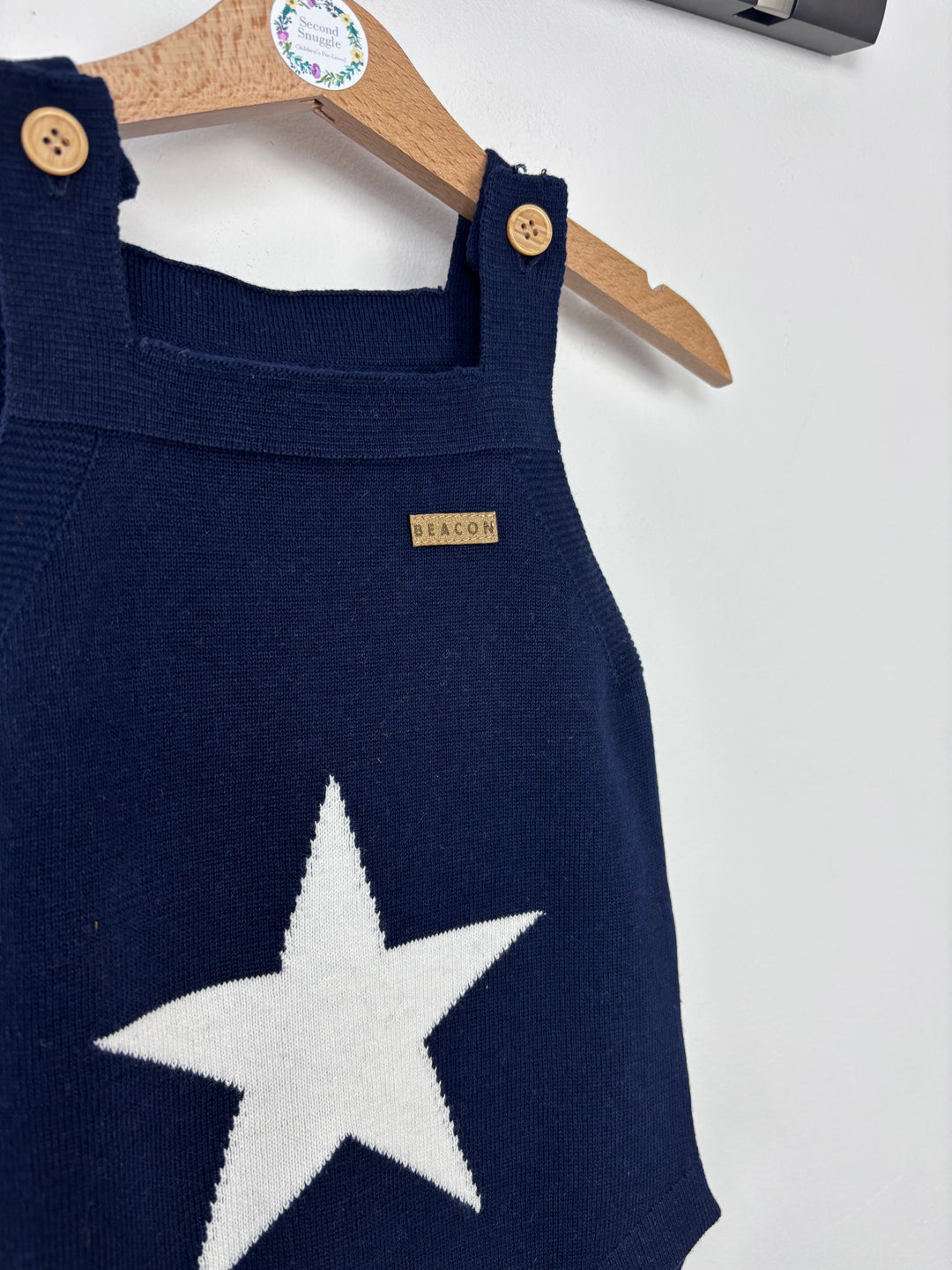 Beacon London Navy Star Romper-Rompers-Second Snuggle Preloved