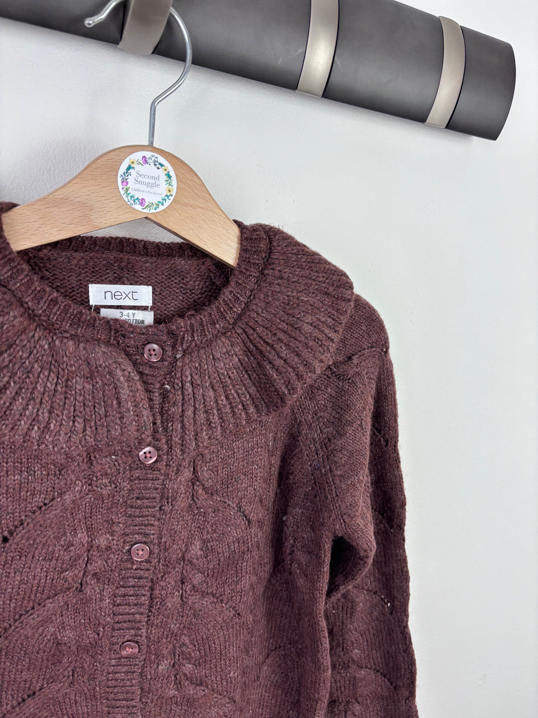 Next Collared Brown Cardigan-Cardigans-Second Snuggle Preloved