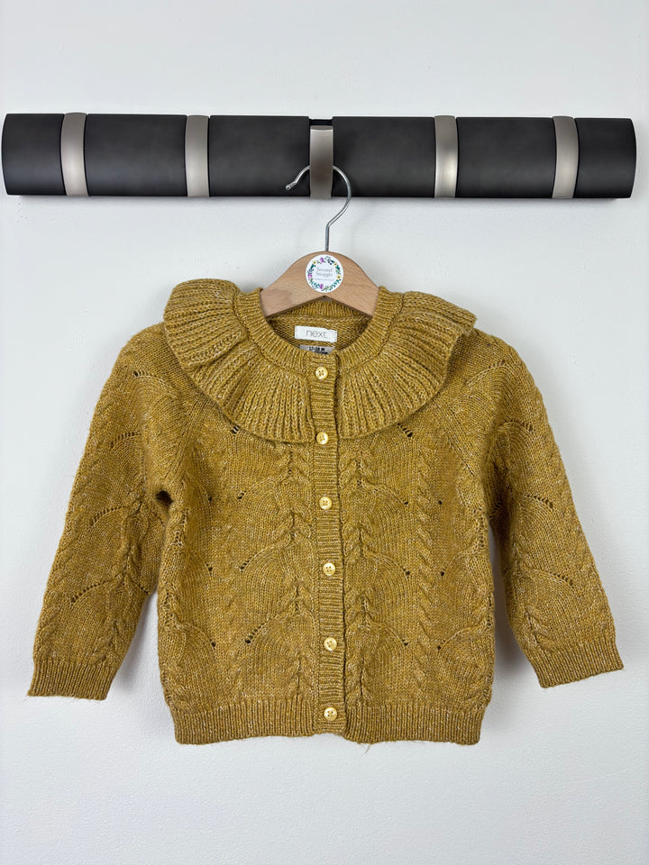 Next Collared Ochre Cardigan 12-18 Months-Cardigans-Second Snuggle Preloved