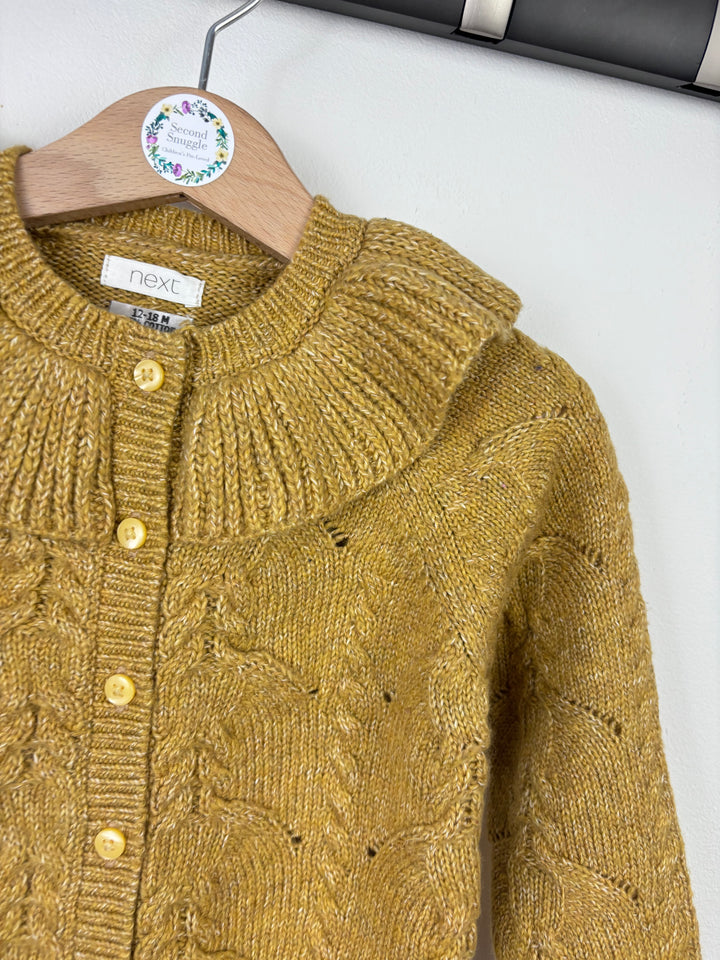 Next Collared Ochre Cardigan 12-18 Months-Cardigans-Second Snuggle Preloved