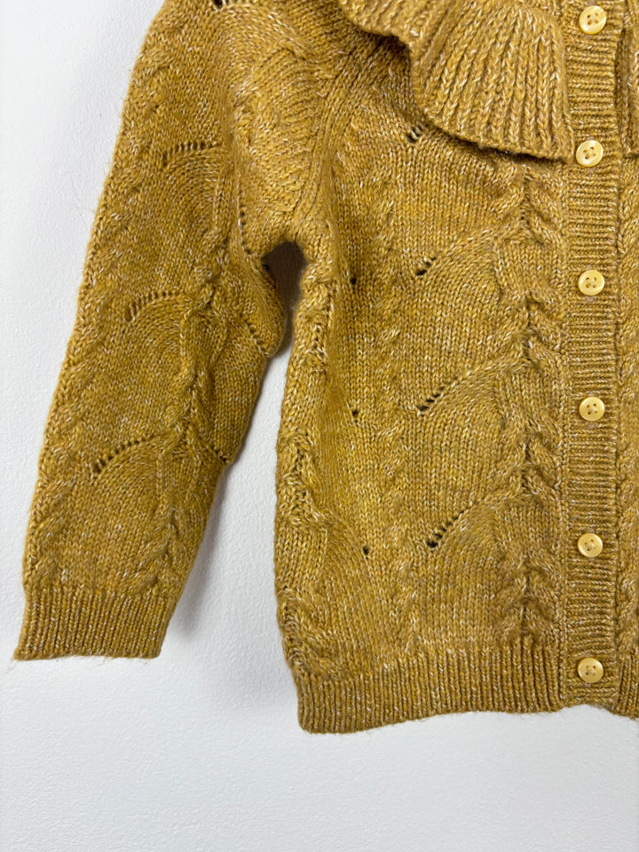 Next Collared Ochre Cardigan 12-18 Months-Cardigans-Second Snuggle Preloved