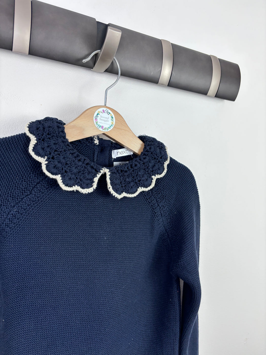 Next Collared Jumper In Navy-Jumpers-Second Snuggle Preloved