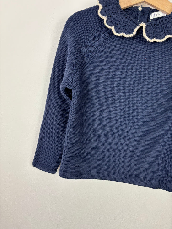 Next Collared Jumper In Navy-Jumpers-Second Snuggle Preloved