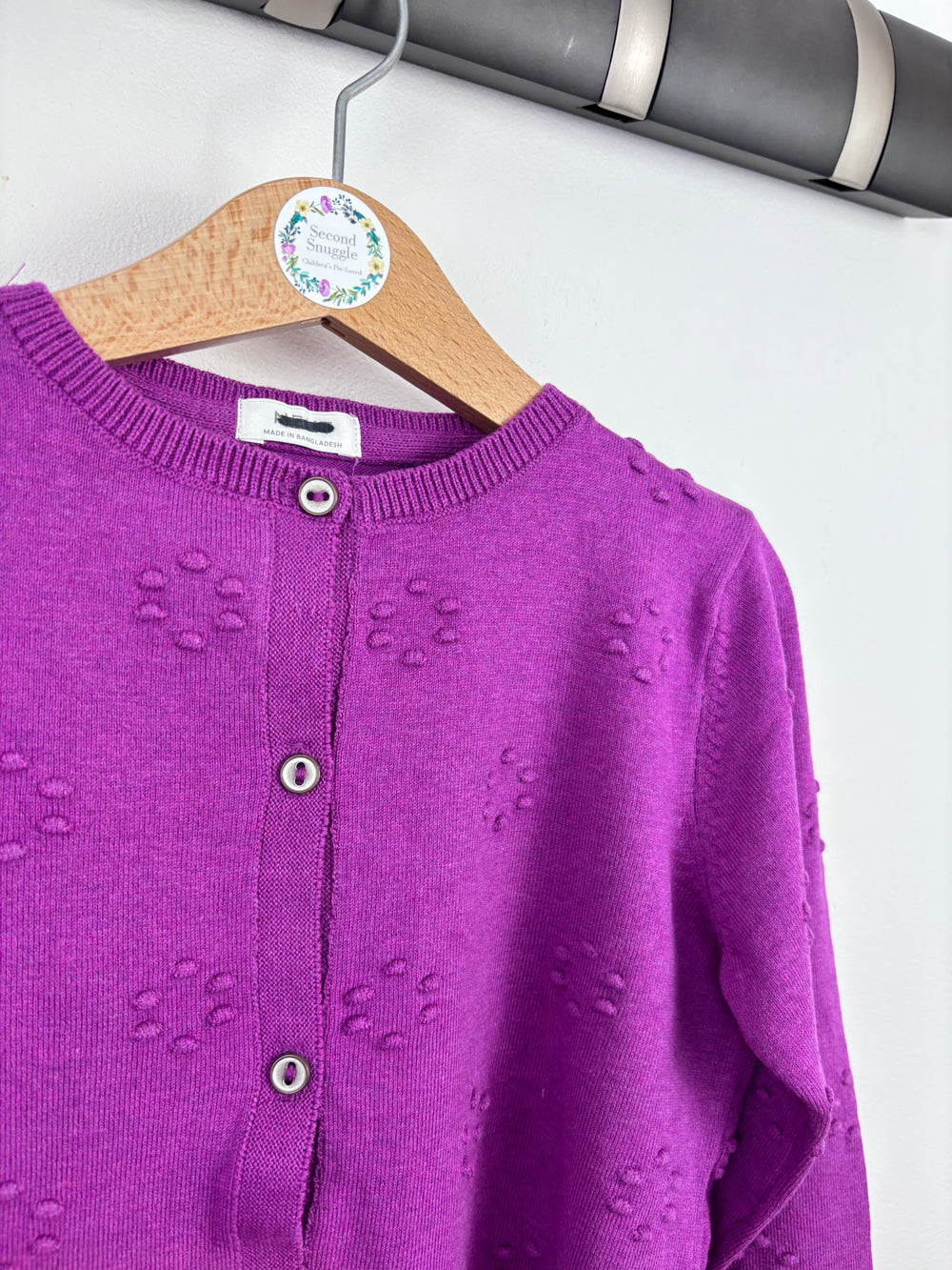 Next Bobble Cardigan In Purple-Cardigans-Second Snuggle Preloved