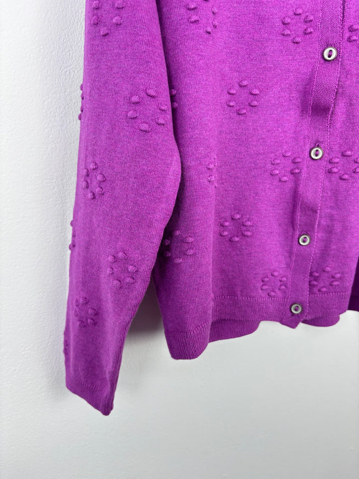 Next Bobble Cardigan In Purple-Cardigans-Second Snuggle Preloved