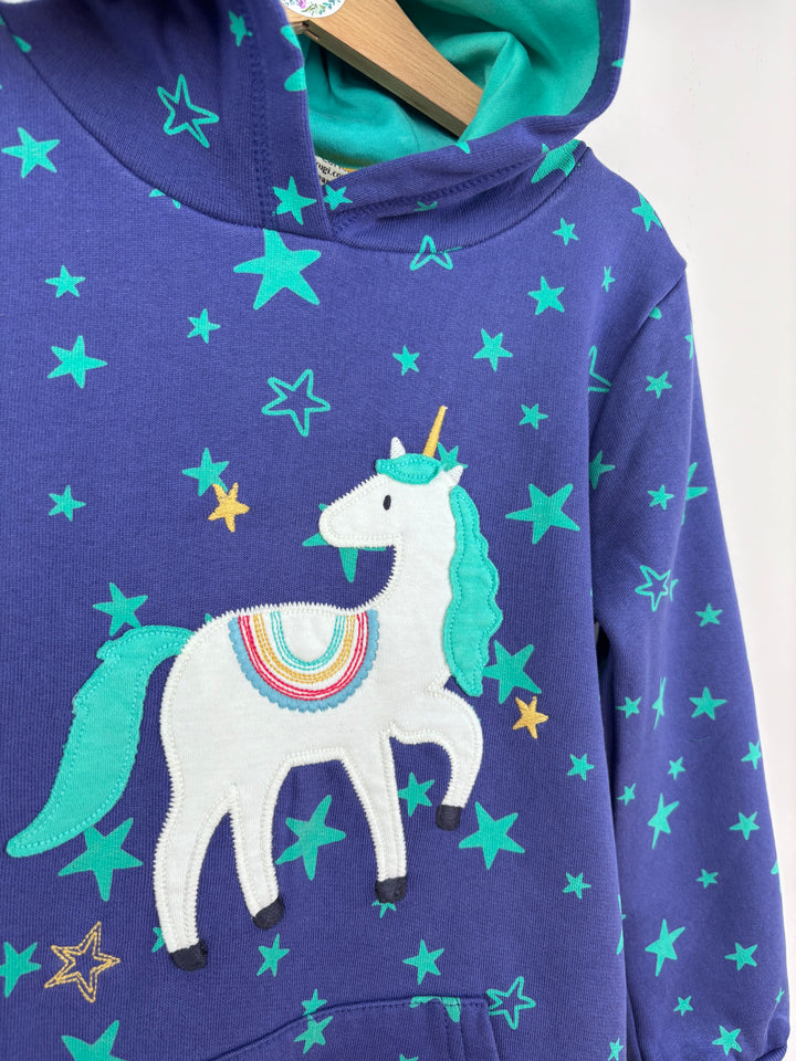 Frugi Unicorn Hooded Jumper Dress-Dresses-Second Snuggle Preloved