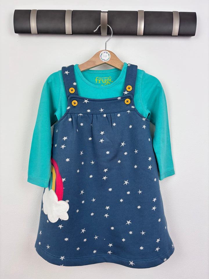 Frugi Star & Rainbow Dress-Dresses-Second Snuggle Preloved