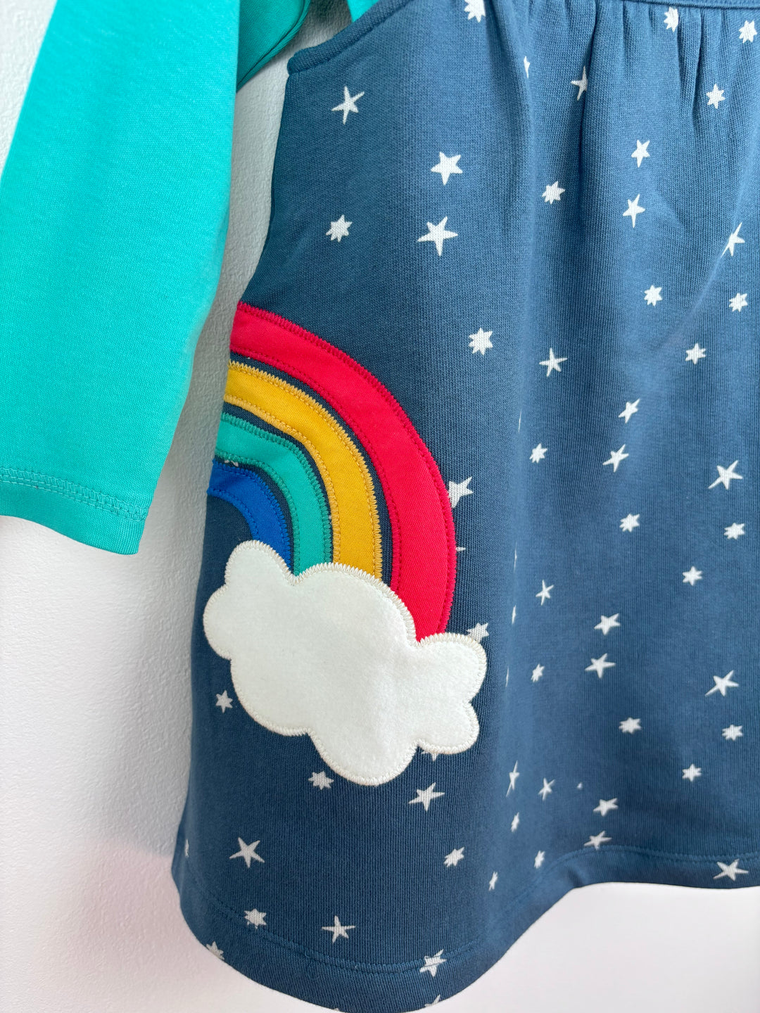 Frugi Star & Rainbow Dress-Dresses-Second Snuggle Preloved