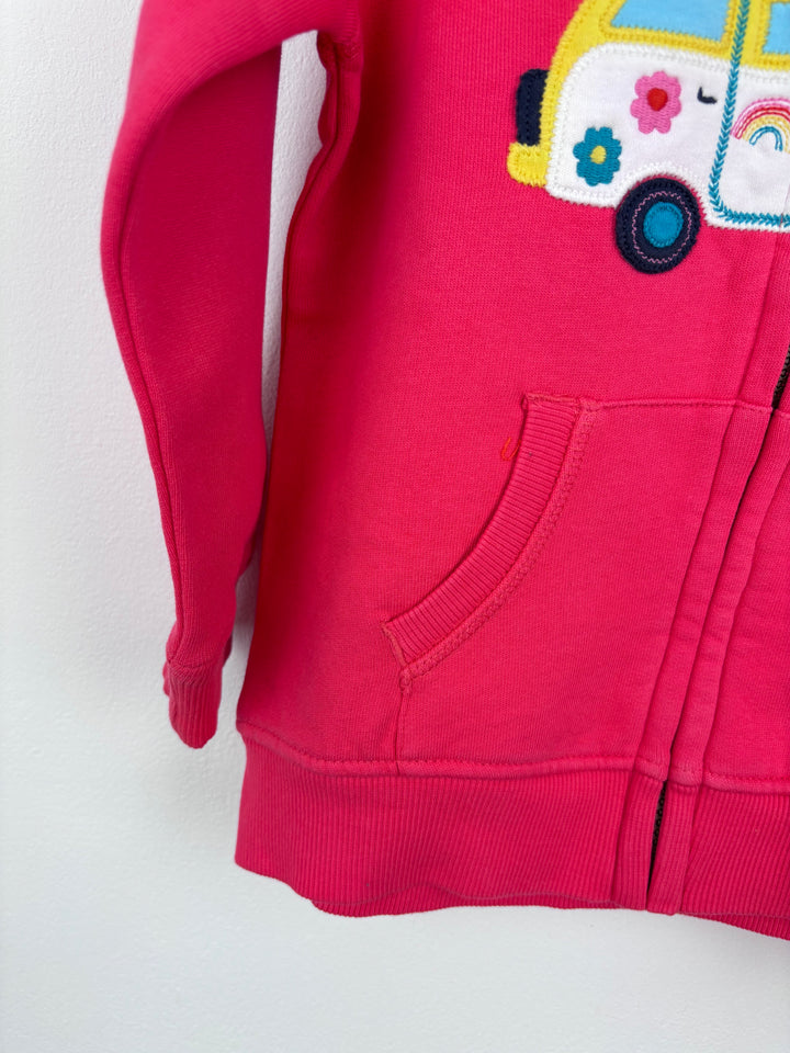 Frugi Pink Zip Camper Hoodie-Hoodies-Second Snuggle Preloved