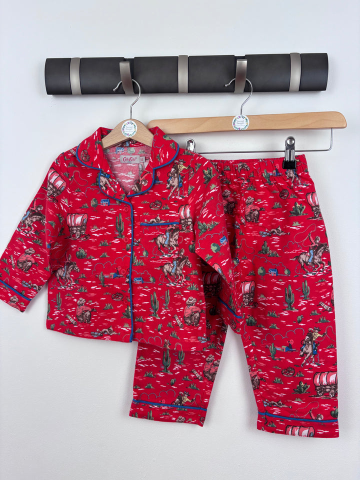 Cath Kids Red Cowboy Pyjamas 1-2 Years-Night Wear-Second Snuggle Preloved