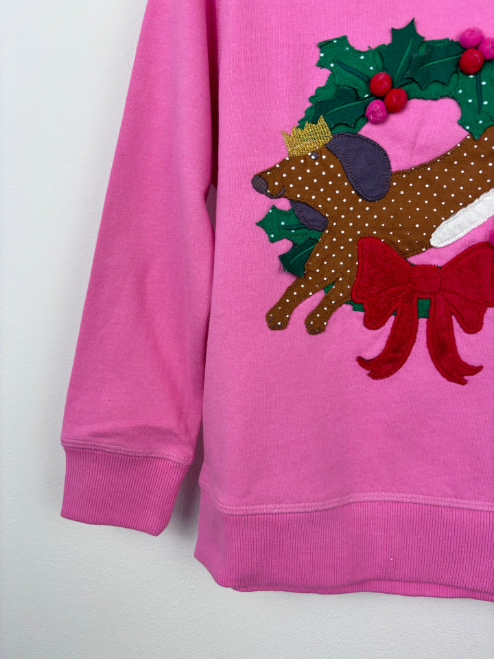 Mini Boden Christmas Wreath Jumper-Jumpers-Second Snuggle Preloved