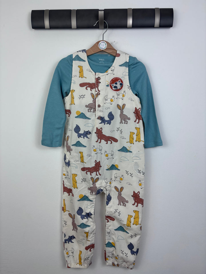 M&S 2-3 Years-Dungarees-Second Snuggle Preloved