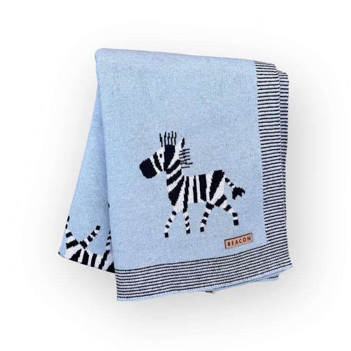 Zebra 100% Cotton Blanket-Blankets-Second Snuggle Preloved