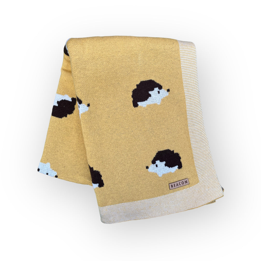 Hedgehog 100% Cotton Blanket-Blankets-Second Snuggle Preloved