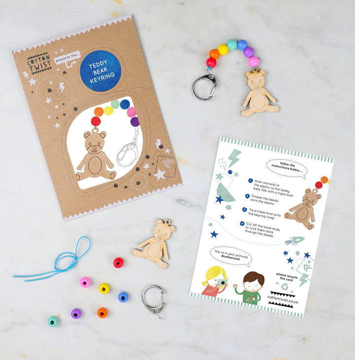 Make Your Own Teddy Bear Keyring-Crafting-Second Snuggle Preloved