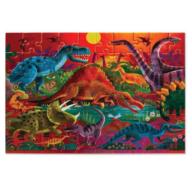 60 Piece Puzzle Dazzling Dinosaurs-Puzzles-Second Snuggle Preloved