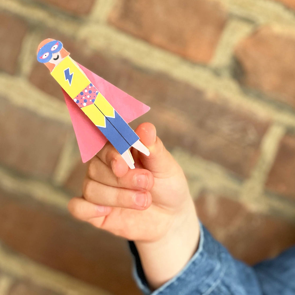 Make Your Own Superhero Peg Doll-Crafting-Second Snuggle Preloved