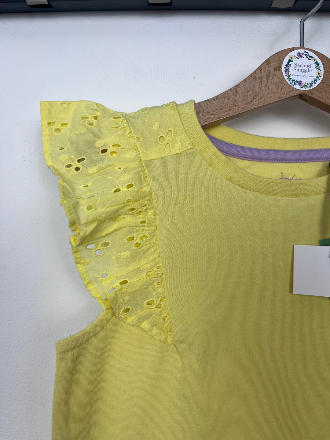 Joules Yellow Flutter Sleeve T-Shirt-Tops-Second Snuggle Preloved