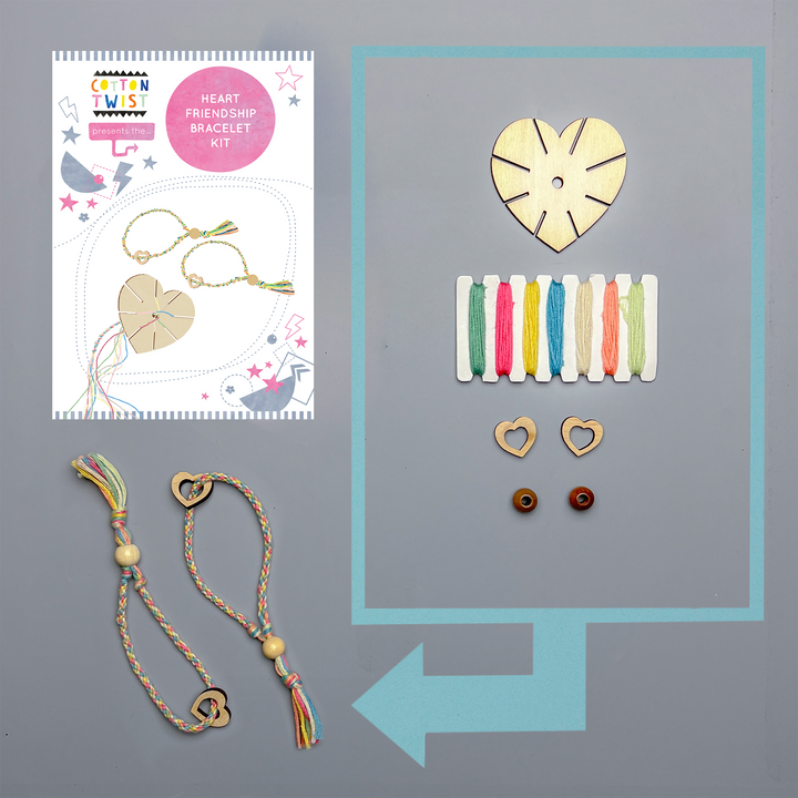 Heart Friendship Bracelet Making Kit-Crafting-Second Snuggle Preloved