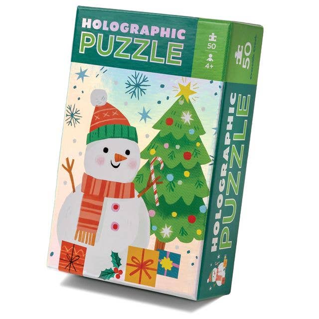 50 Piece Holographic - Snow Man-Puzzles-Second Snuggle Preloved